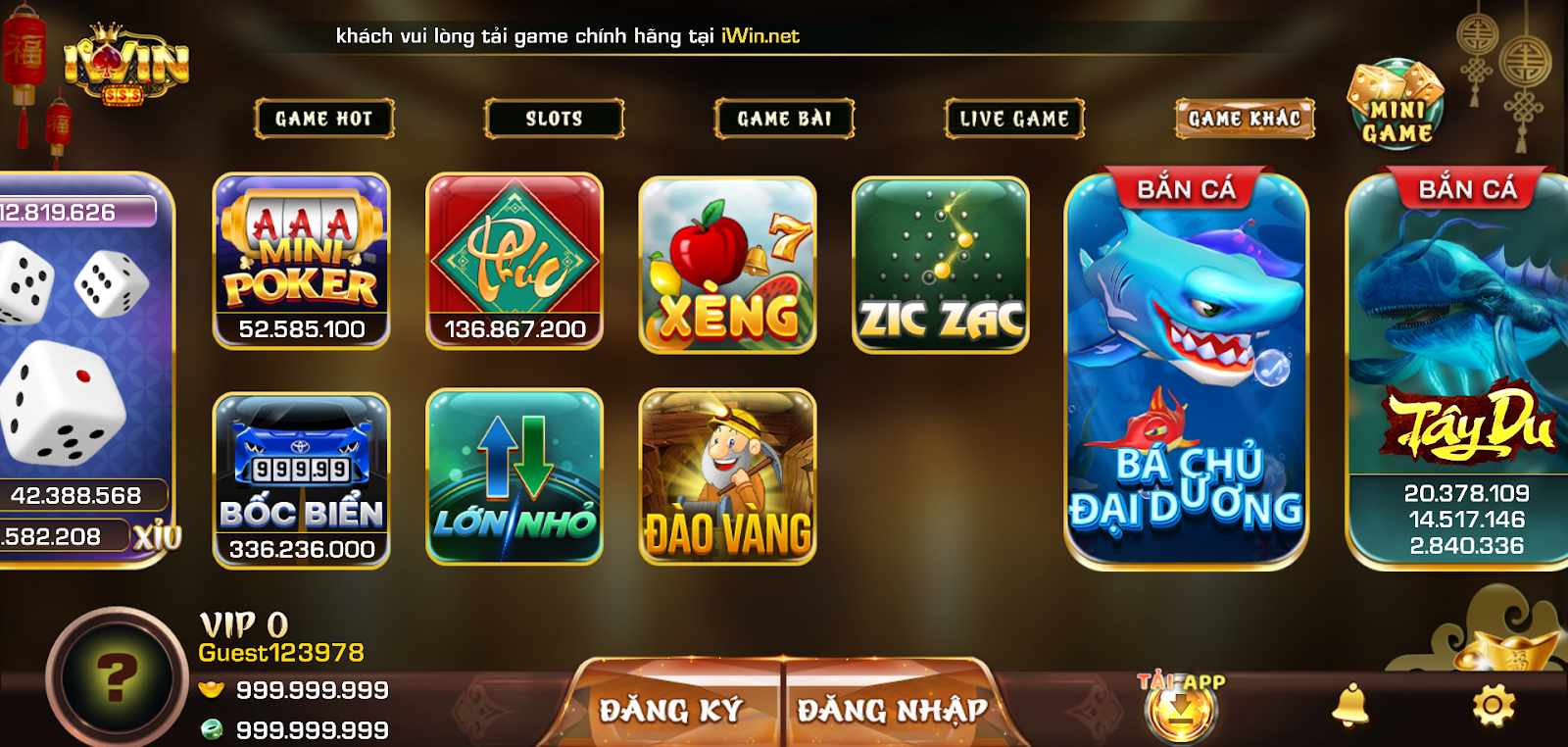 IWIN MiniGames đa dạng chủ đề và trò chơi