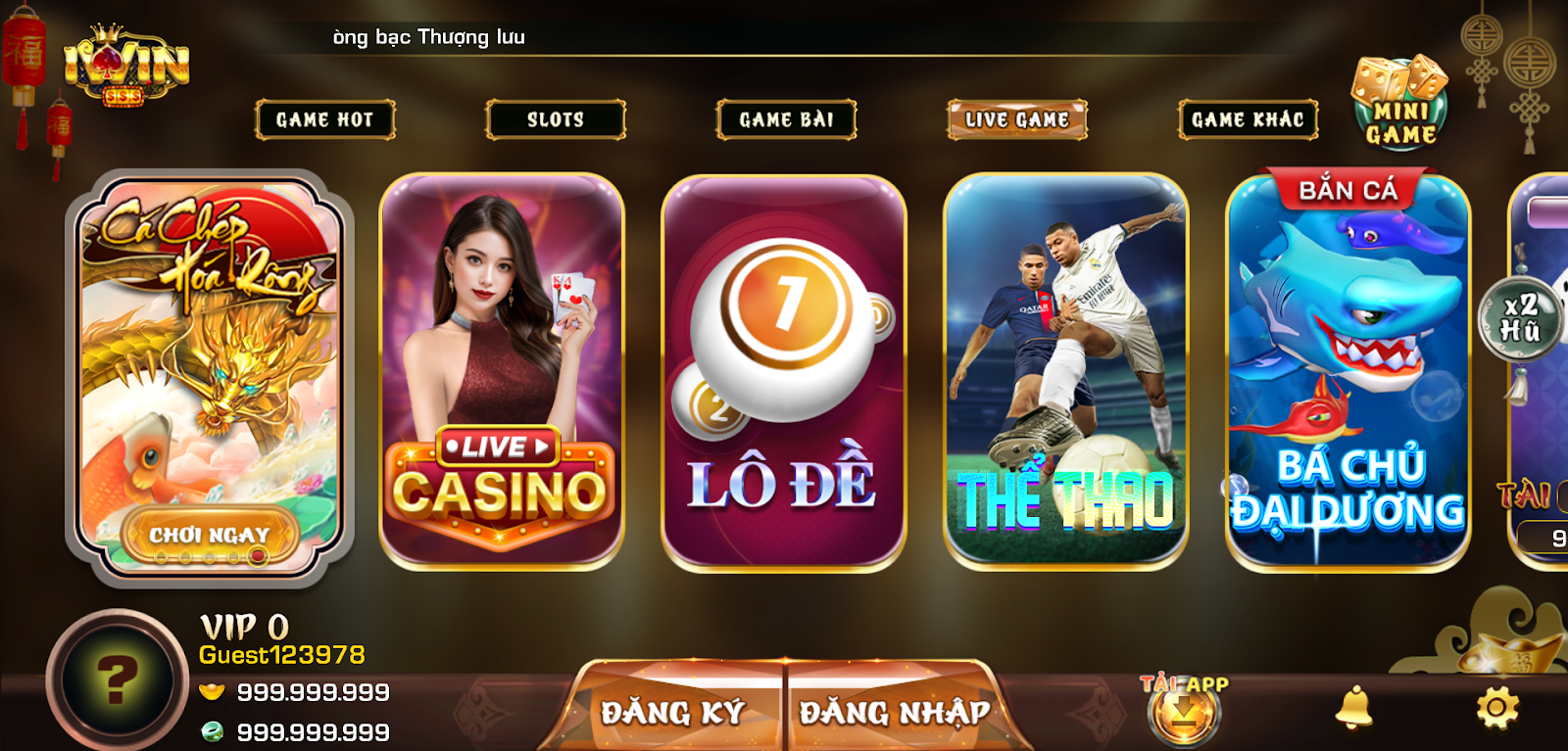 Live Casino IWIN chơi trực tiếp cùng dealer 24/7